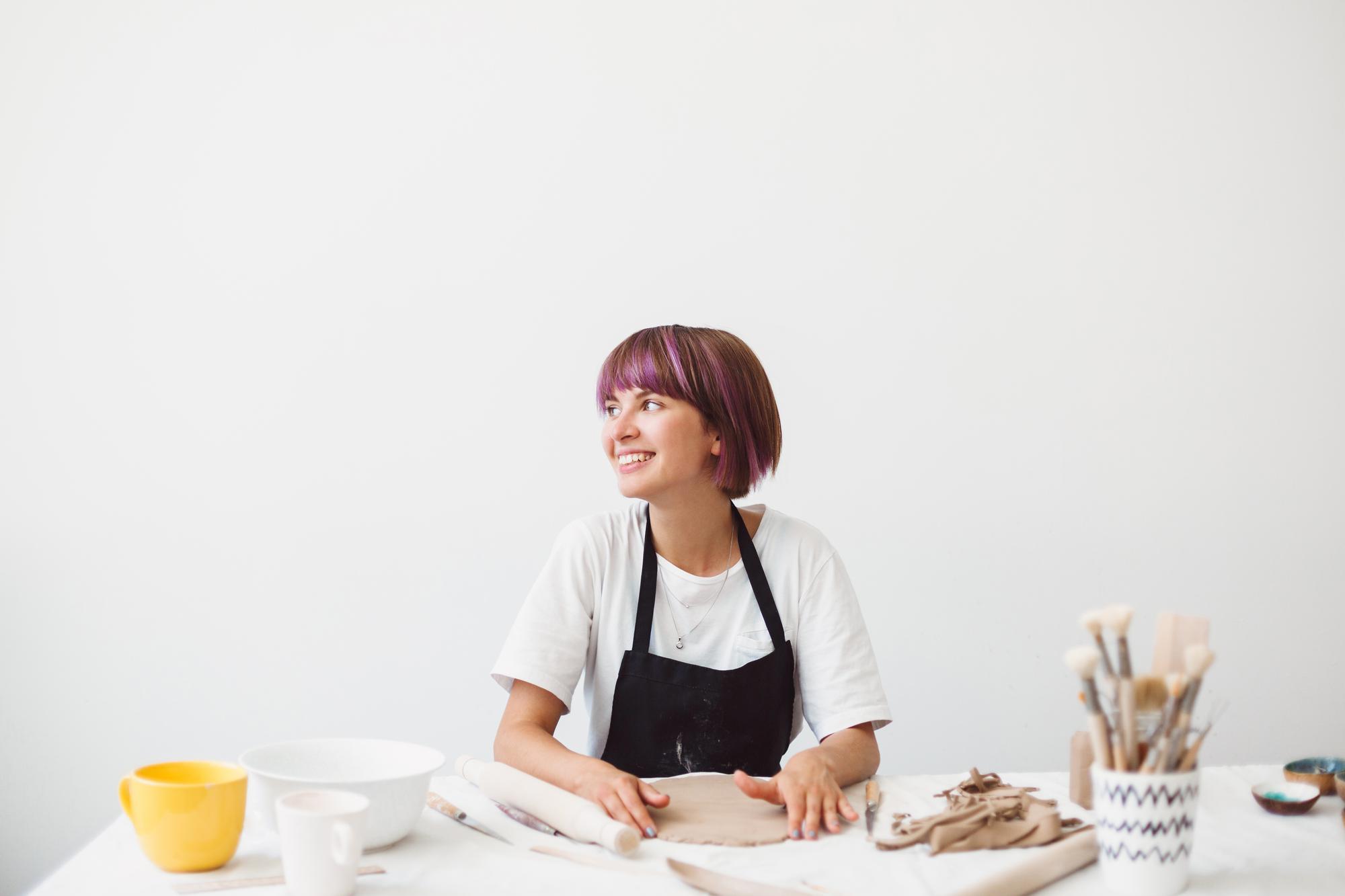 Inviting studio kitchen used for small workshops